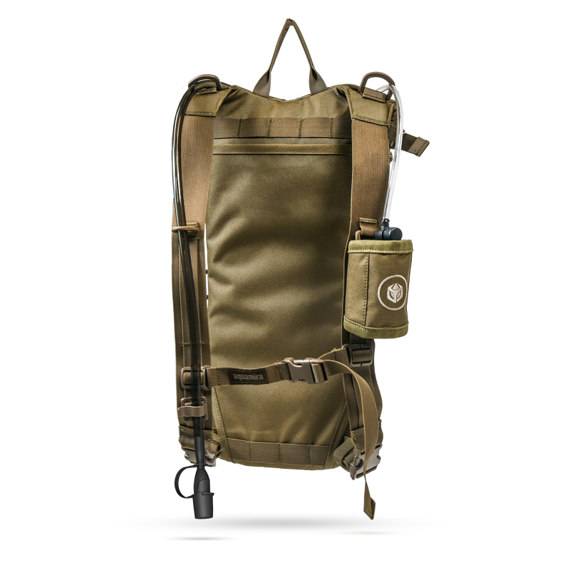 Aquamira RIGGER Tactical Hydration Water Bladder Pack Coyote