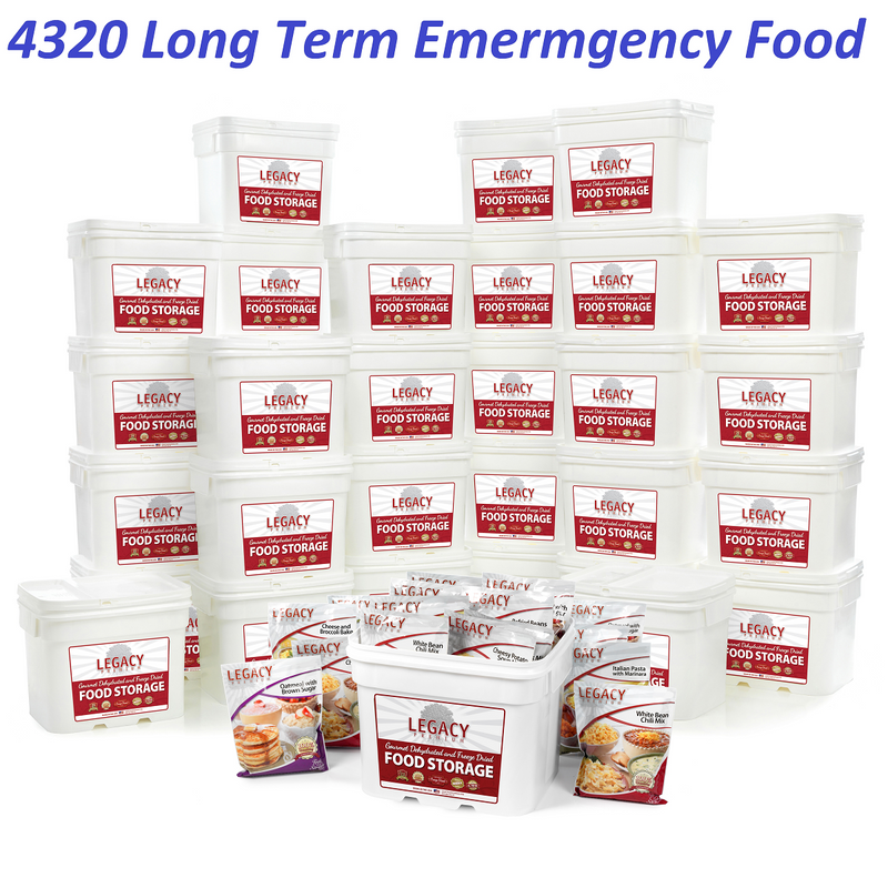 Legacy Premium Emergency Food 4320 Servings Free Survival Kit