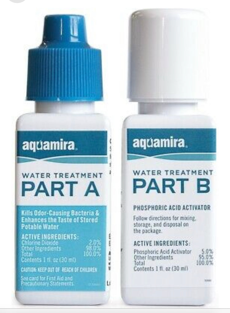 Aquamira Treats 30 or 60-gallon Water Storage Purification Treatment 1 - 2 oz.