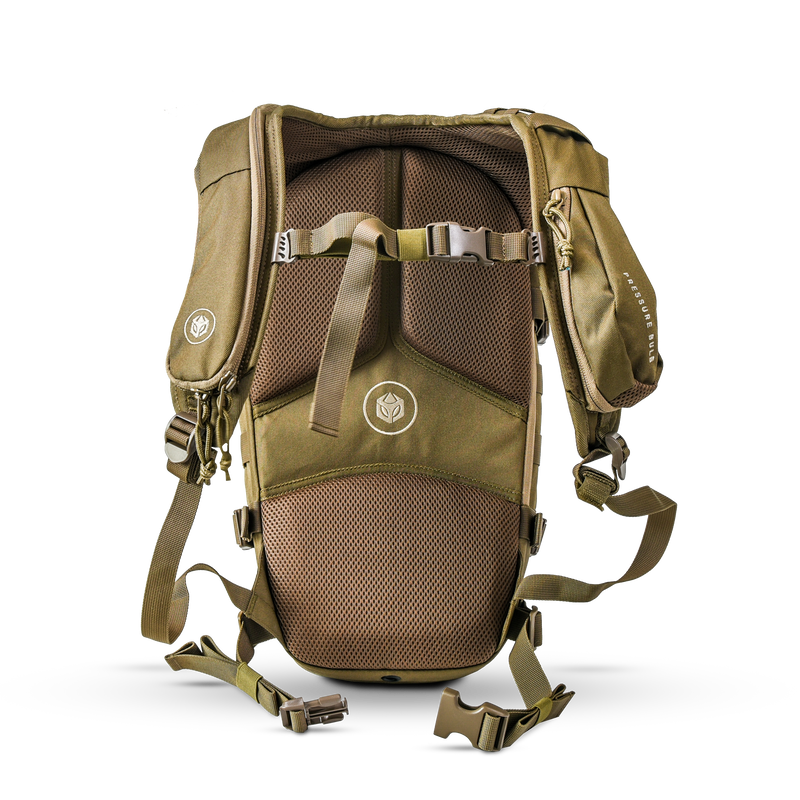 Aquamira 700 Tactical Hydration Water Bladder Rig Pack Coyote