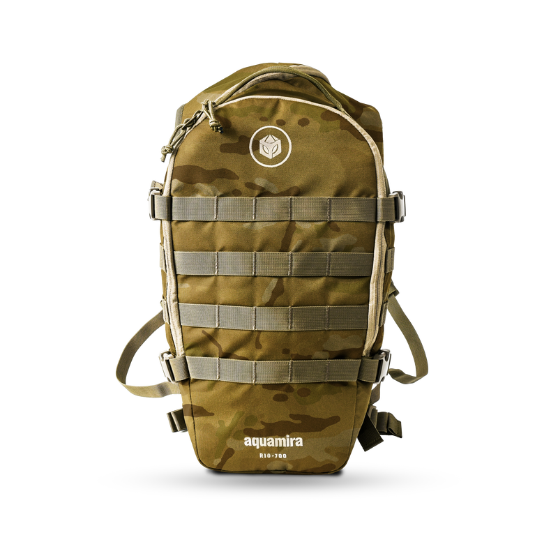 Aquamira 700 Tactical Hydration Water Bladder Rig Pack MultiCam