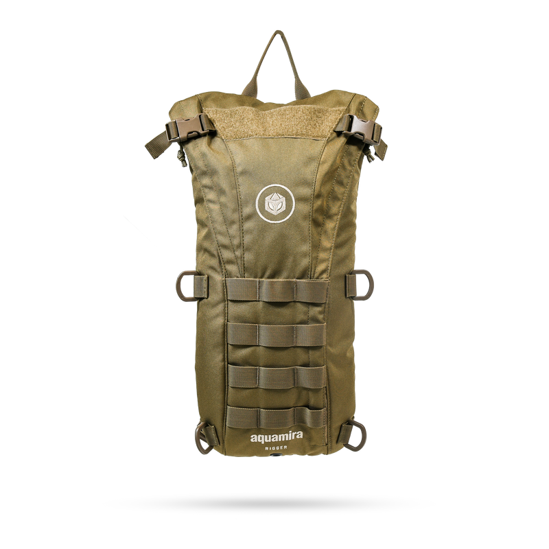 Aquamira RIGGER Tactical Hydration Water Bladder Pack Coyote