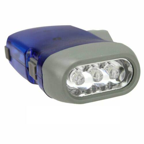 Dynamo Led Flashlight 2 Pack Flashlight 3-LED Dynamo Rechargeable Camping Emergency Survival ...