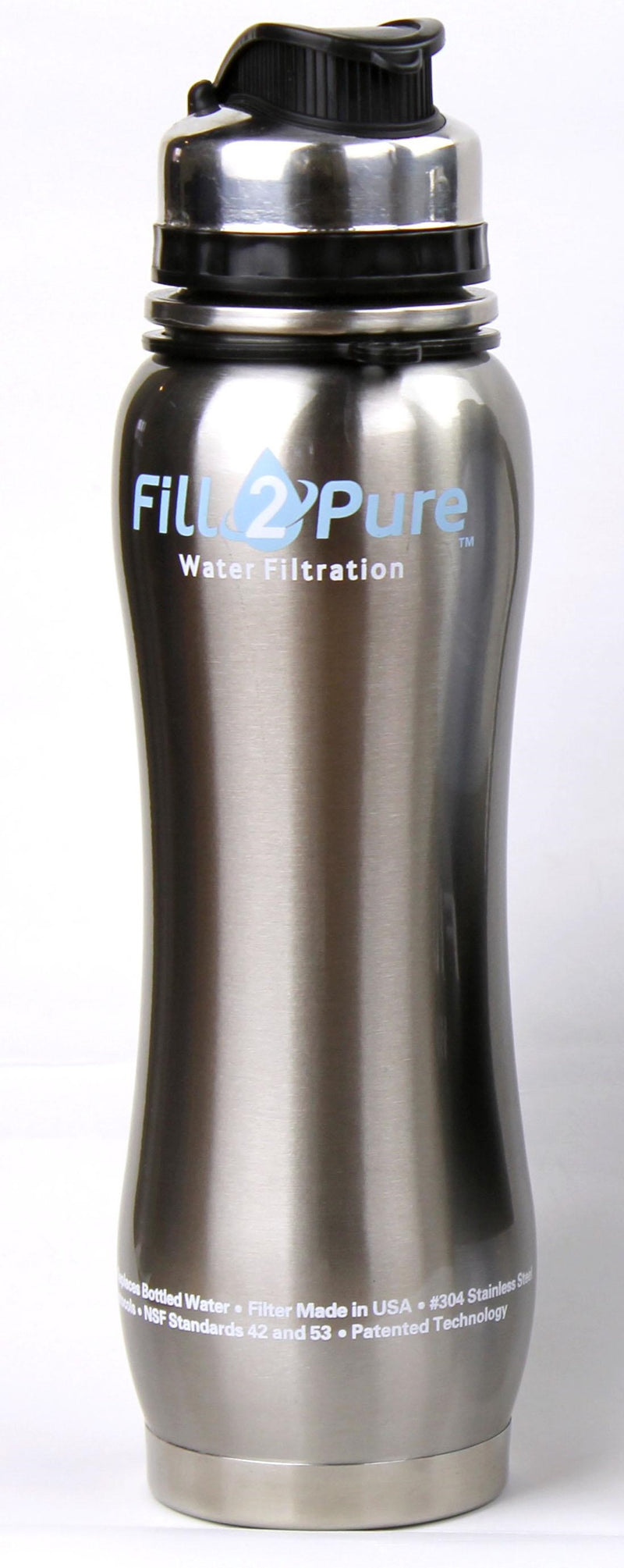 New Fill 2 pure water filtration systems stainless water bottle with f