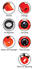 Survival Emergency 7-IN-1 Whistle Flashlight