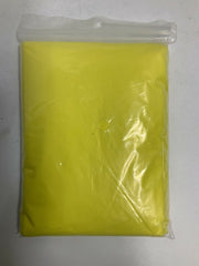 4 Yellow Emergency Rain Poncho with Adjustable String Hood