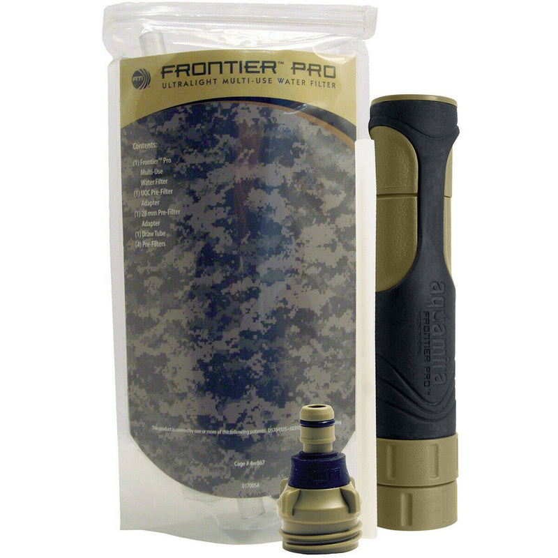 Frontier Pro Tactical Water Filter Survival Straw Aquamira 50 Gallon