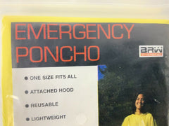 2 Emergency Hooded Rain Poncho Adult Reusable Camping Hiking