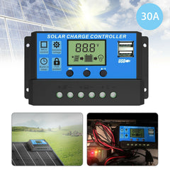 Solar Panel 25-Watt Flexible 12 Volt Solar Panel with 30a Controller