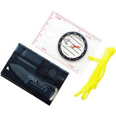 Compact Survival Card Lite Compass Knife Whistle 9 in 1 Tools